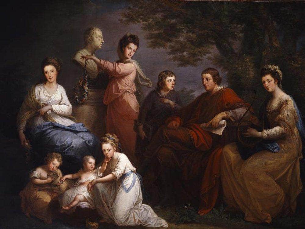 The Family Of The Earl Of Gower 1772  5925X8200Mm Neoclassicism National Museum Of Women In Arts By Angelica Kauffmann Fine Art Print