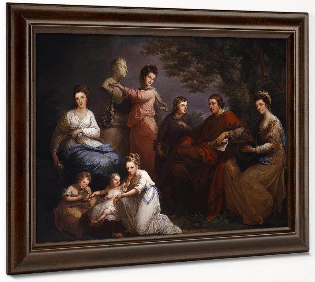 The Family Of The Earl Of Gower 1772  5925X8200Mm Neoclassicism National Museum Of Women In Arts By Angelica Kauffmann Fine Art Print