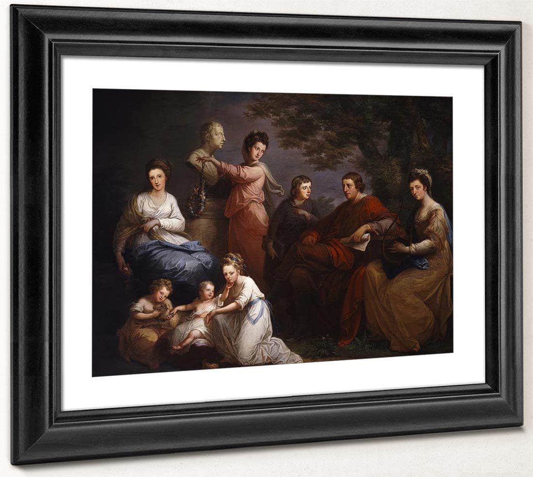 The Family Of The Earl Of Gower 1772  5925X8200Mm Neoclassicism National Museum Of Women In Arts By Angelica Kauffmann Fine Art Print