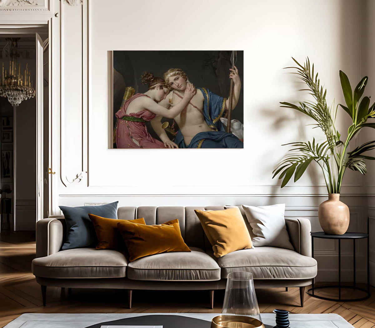 The Farewell Of Telemachus And Eucharis By Jacques Louis David Fine Art Print