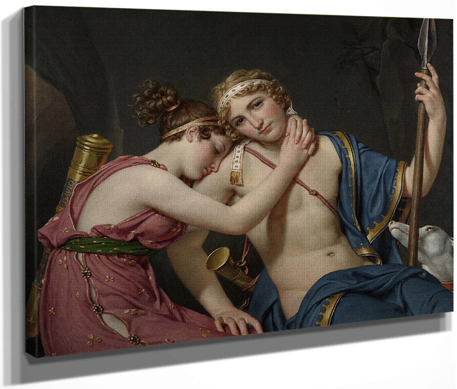 The Farewell Of Telemachus And Eucharis By Jacques Louis David Fine Art Print