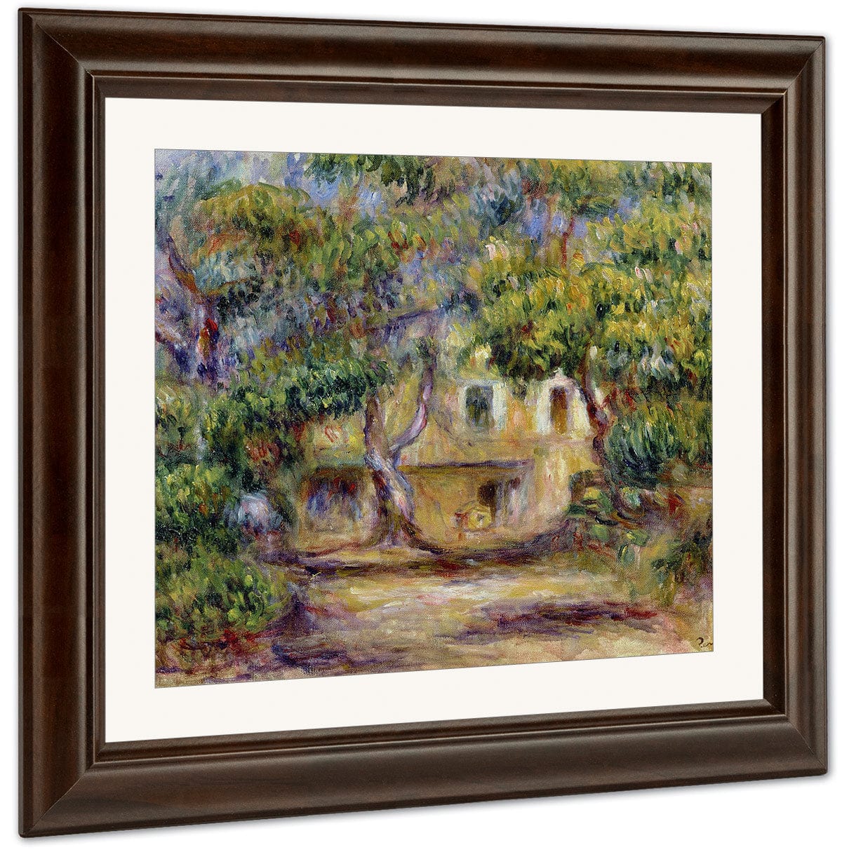 The Farm At Les Collettes By Pierre Auguste Renoir Fine Art Print