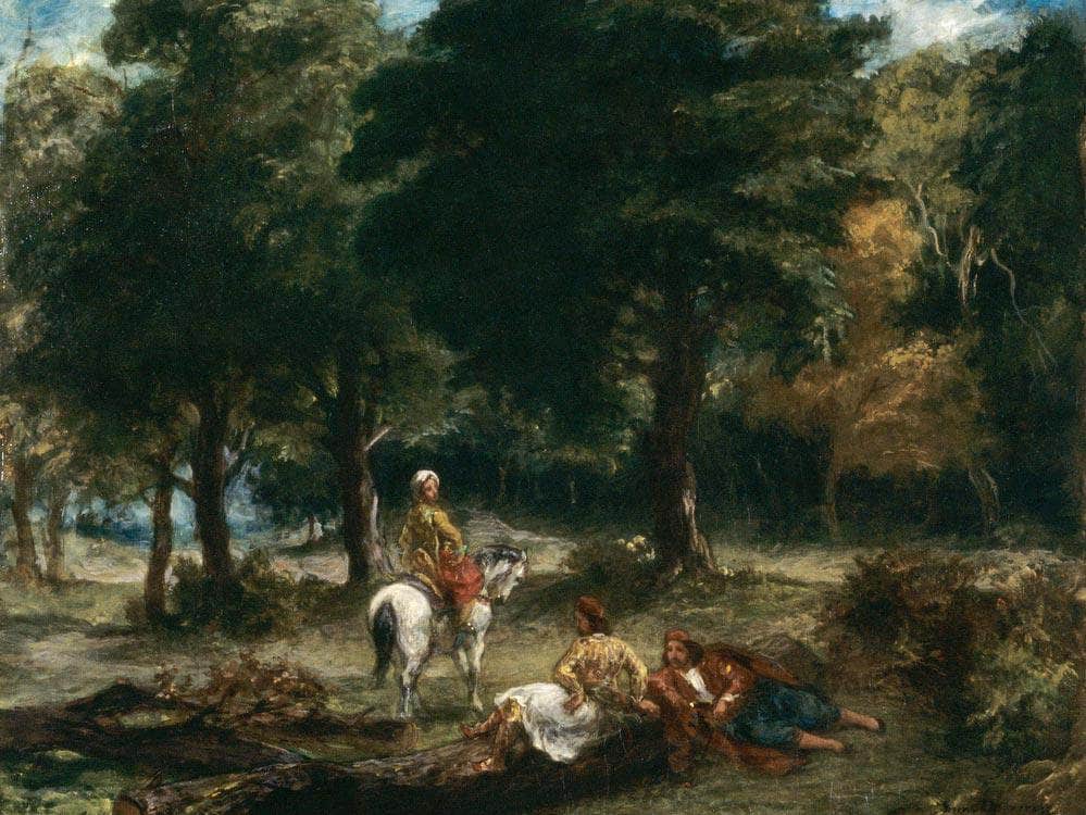 The Farm At The Entrance To The Woods By  Bonheur Rosa By Eugene Delacroix Fine Art Print