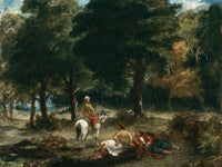 The Farm At The Entrance To The Woods By  Bonheur Rosa By Eugene Delacroix Fine Art Print