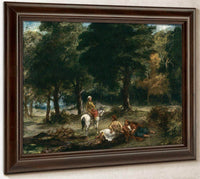 The Farm At The Entrance To The Woods By  Bonheur Rosa By Eugene Delacroix Fine Art Print