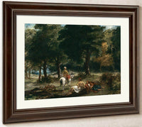 The Farm At The Entrance To The Woods By  Bonheur Rosa By Eugene Delacroix Fine Art Print