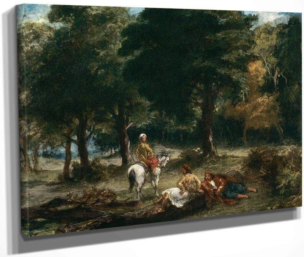 The Farm At The Entrance To The Woods By  Bonheur Rosa By Eugene Delacroix Fine Art Print