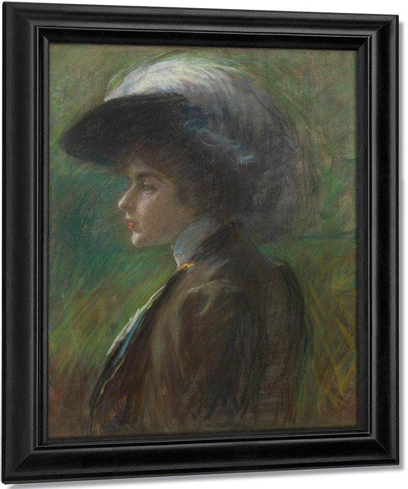 The Feathered Hat By Alice Pike Barney Fine Art Print