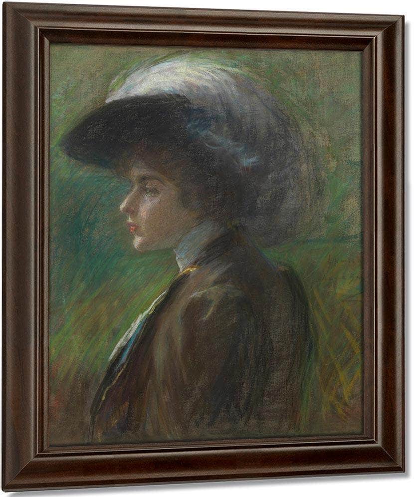 The Feathered Hat By Alice Pike Barney Fine Art Print