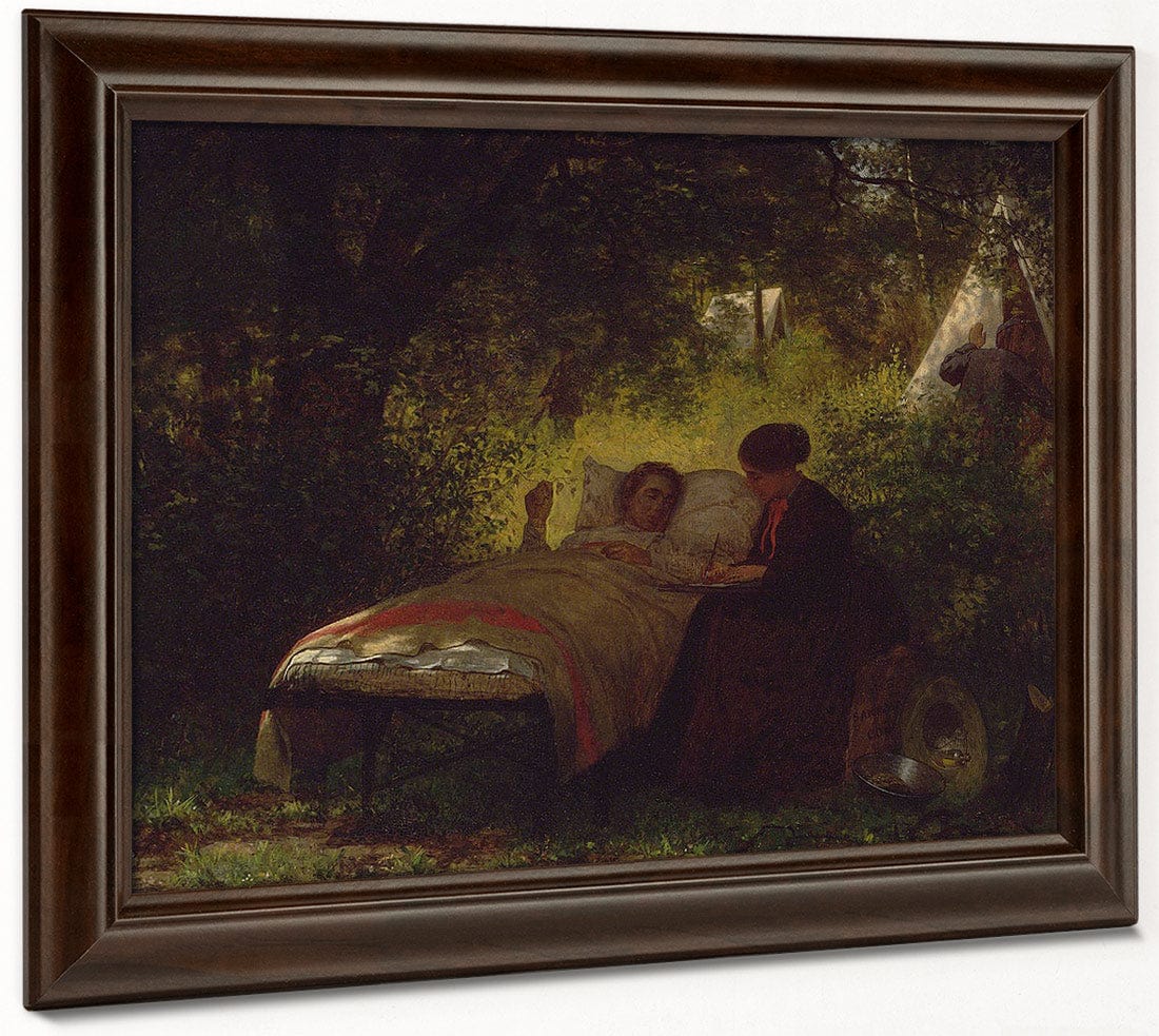 The Field Hospital By Eastman Johnson Fine Art Print