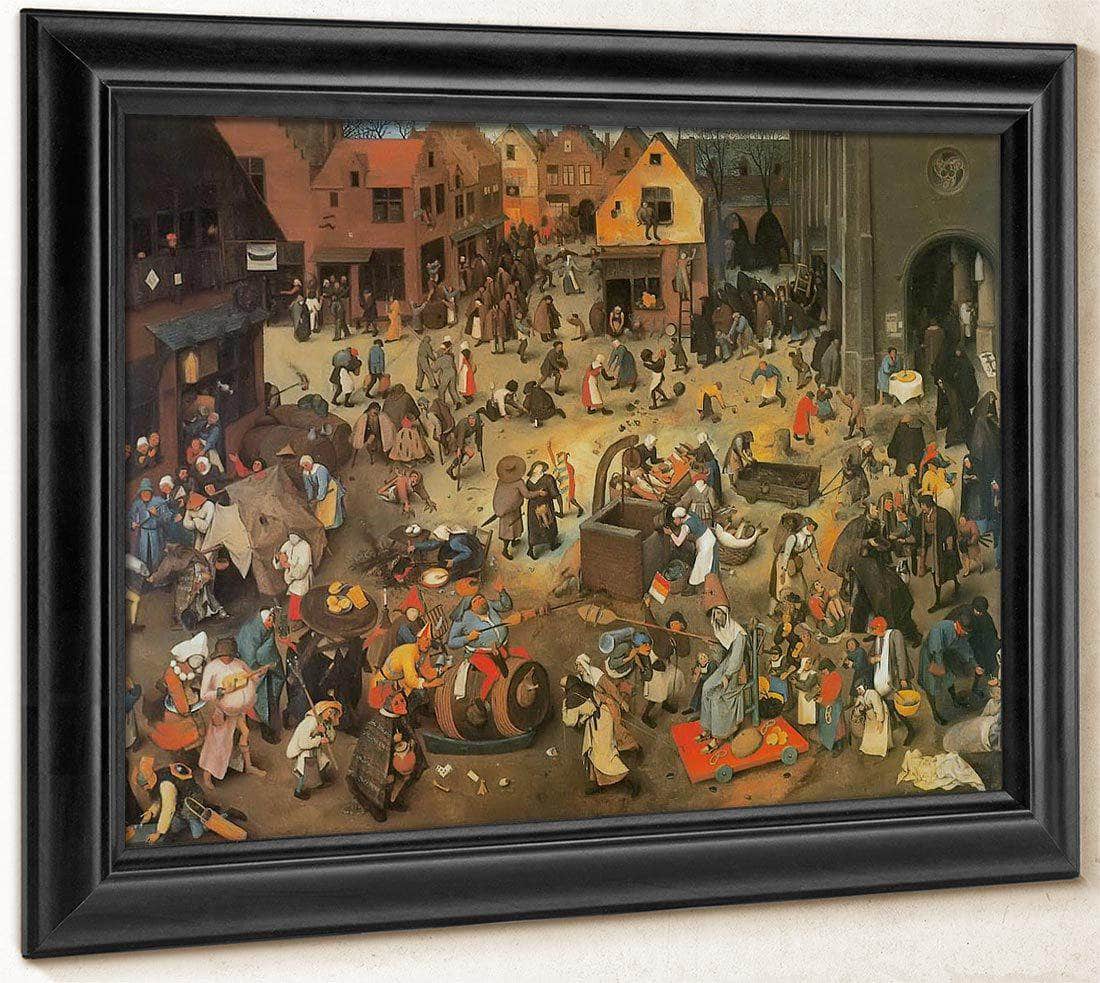 The Fight Between Carnival And Lent 1559 By Pieter Bruegel Fine Art Print