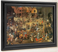 The Fight Between Carnival And Lent 1559 By Pieter Bruegel Fine Art Print