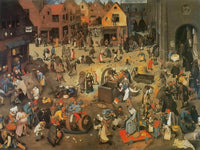 The Fight Between Carnival And Lent 1559 By Pieter Bruegel Fine Art Print