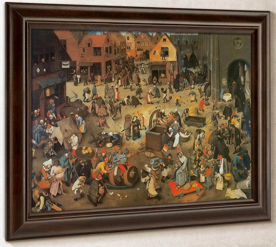 The Fight Between Carnival And Lent 1559 By Pieter Bruegel Fine Art Print