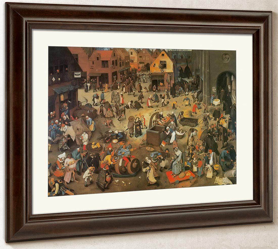 The Fight Between Carnival And Lent 1559 By Pieter Bruegel Fine Art Print