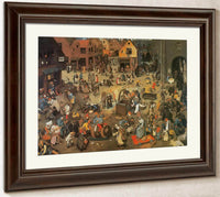 The Fight Between Carnival And Lent 1559 By Pieter Bruegel Fine Art Print