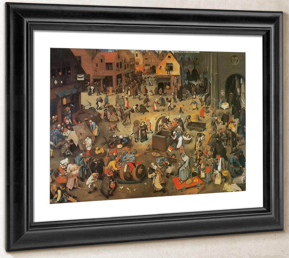 The Fight Between Carnival And Lent 1559 By Pieter Bruegel Fine Art Print