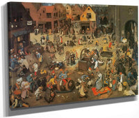 The Fight Between Carnival And Lent 1559 By Pieter Bruegel Fine Art Print