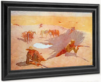 The Fight For The Water Hole By Frederic Remington Fine Art Print