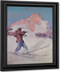 The Fight In The Peaks By NC Wyeth Fine Art Print