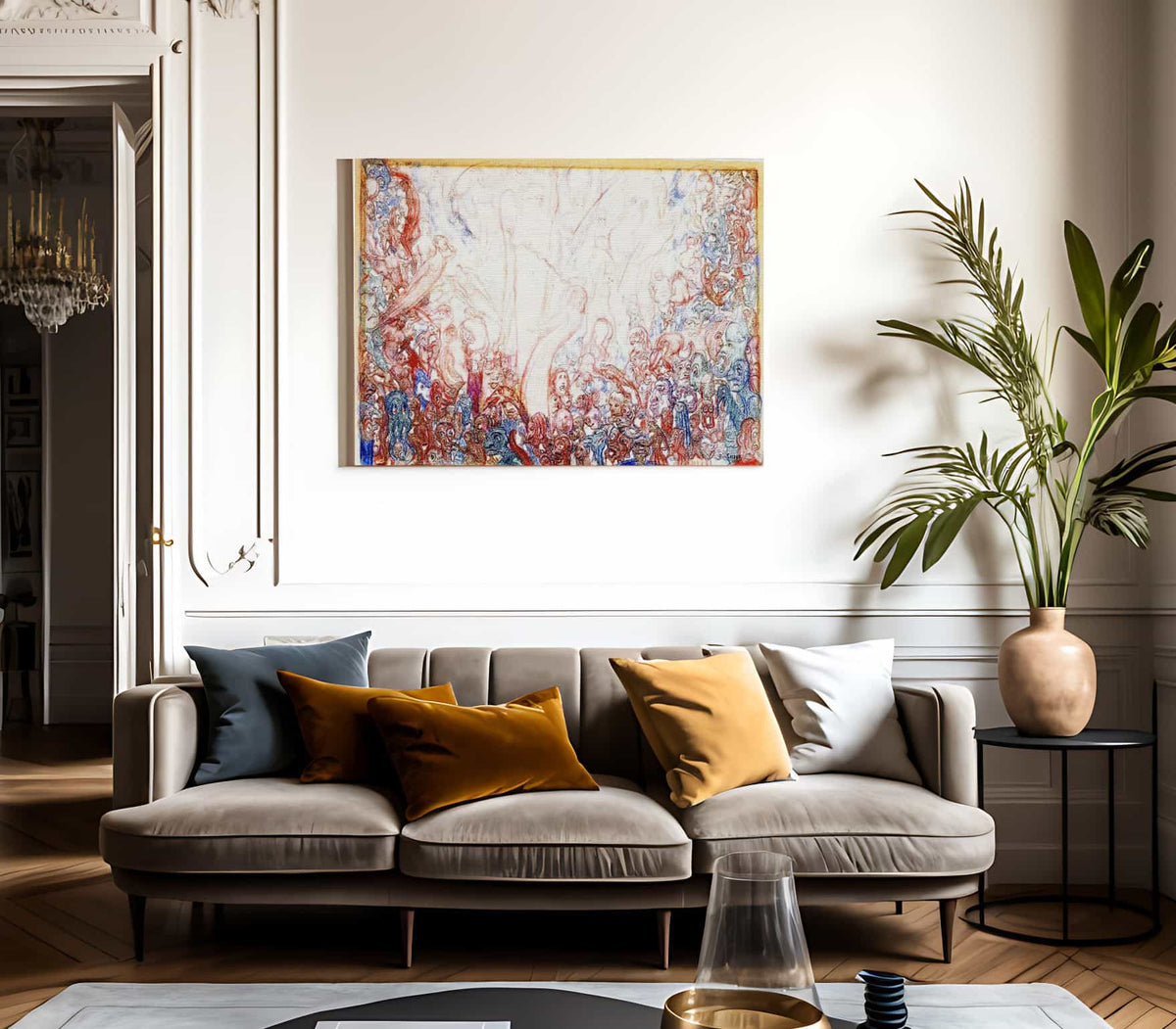 The Fight Of The Angels And The Demons By James Ensor Fine Art Print