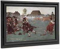 The Fight On Lexington Common April 19 1775 By Howard Pyle Fine Art Print