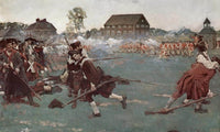 The Fight On Lexington Common April 19 1775 By Howard Pyle Fine Art Print