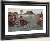 The Fight On Lexington Common April 19 1775 By Howard Pyle Fine Art Print