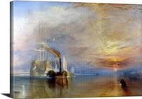 The Fighting Temeraire Painting Joseph Mw Turner Canvas Art Fine Art Print
