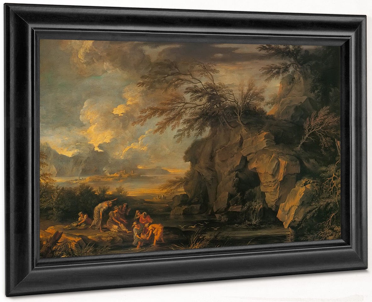 The Finding Of Moses By Salvator Rosa Fine Art Print