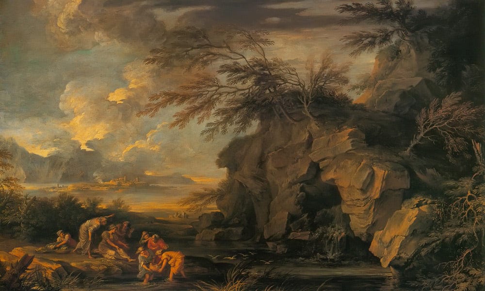 The Finding Of Moses By Salvator Rosa Fine Art Print