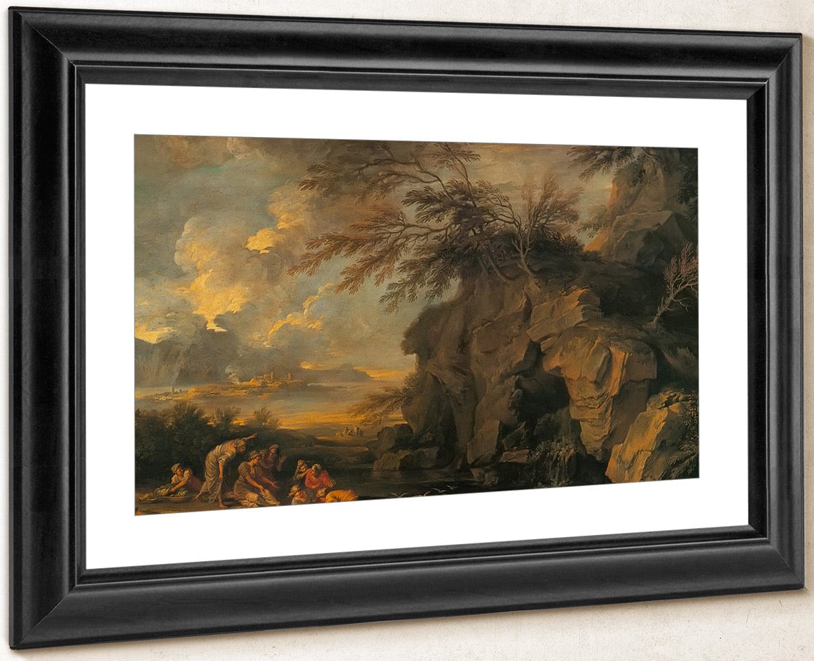 The Finding Of Moses By Salvator Rosa Fine Art Print