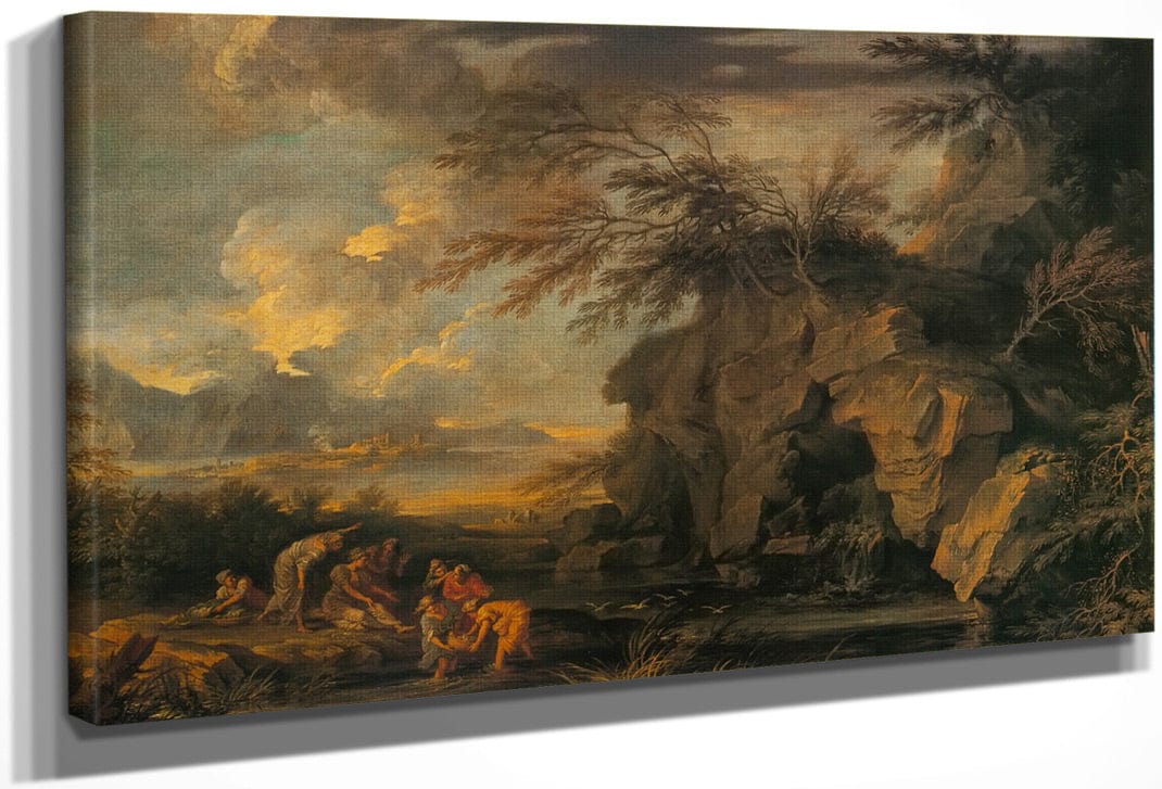 The Finding Of Moses By Salvator Rosa Fine Art Print