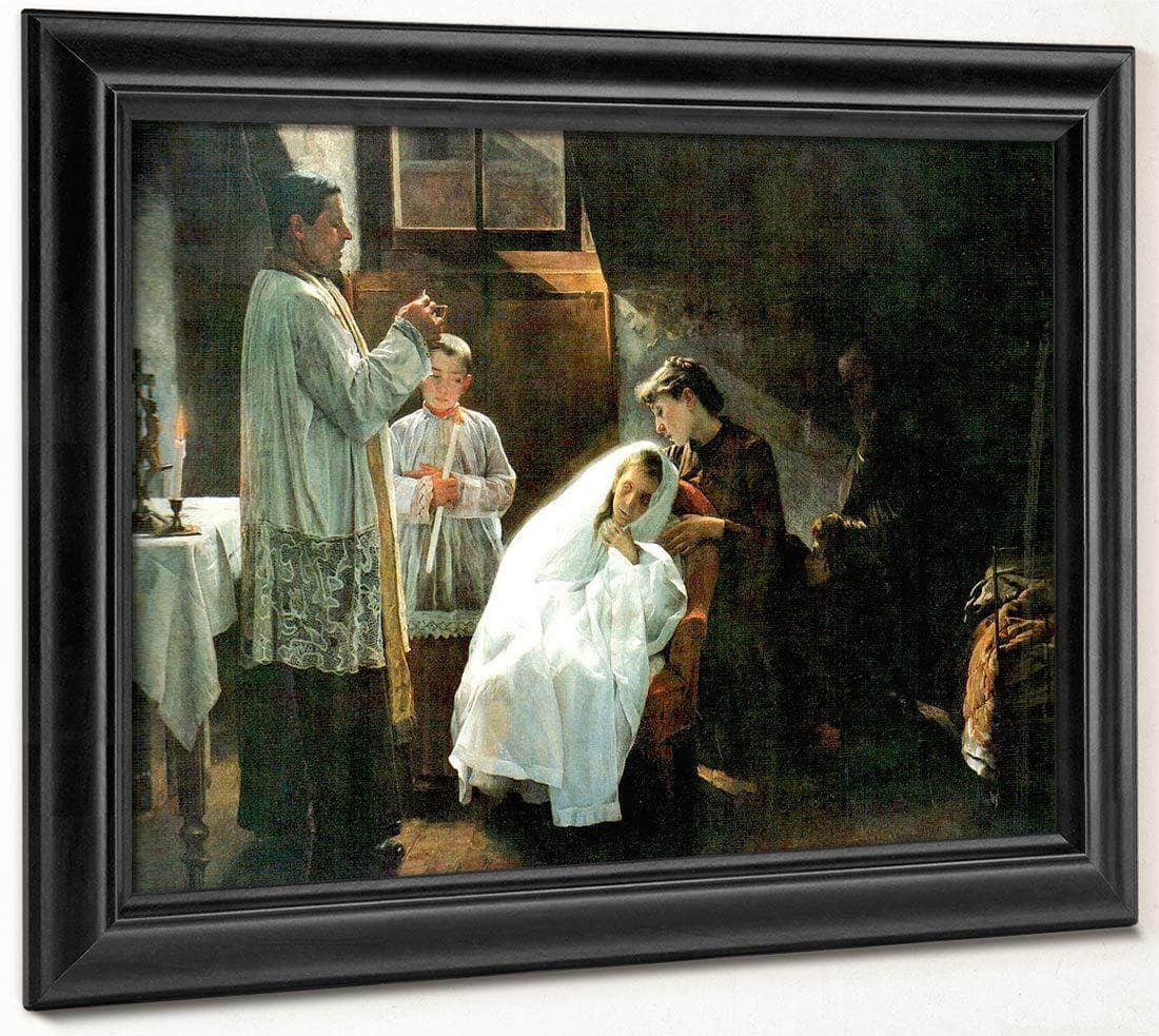 The First And Last Communion 1888 By Cristobal Rojas Poleo Fine Art Print