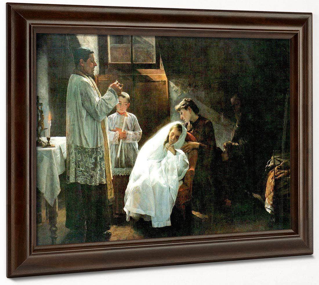 The First And Last Communion 1888 By Cristobal Rojas Poleo Fine Art Print