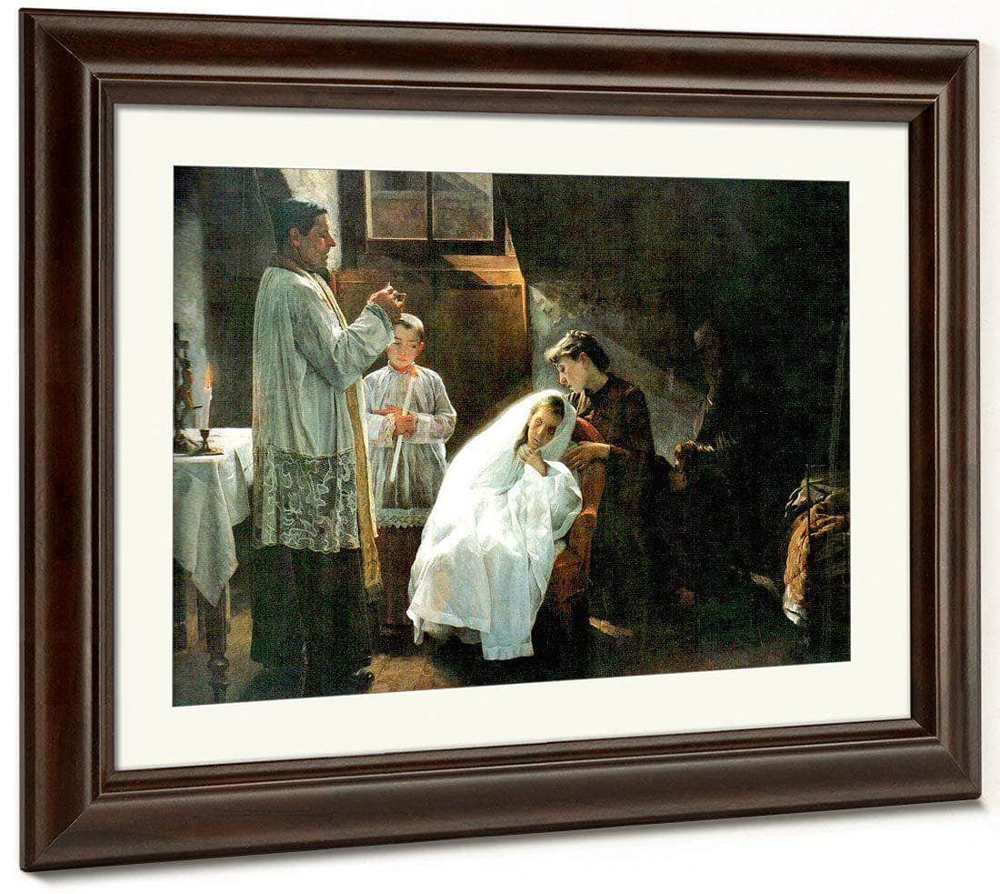 The First And Last Communion 1888 By Cristobal Rojas Poleo Fine Art Print