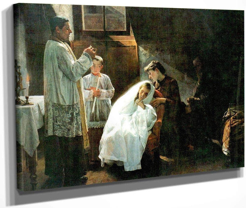 The First And Last Communion 1888 By Cristobal Rojas Poleo Fine Art Print