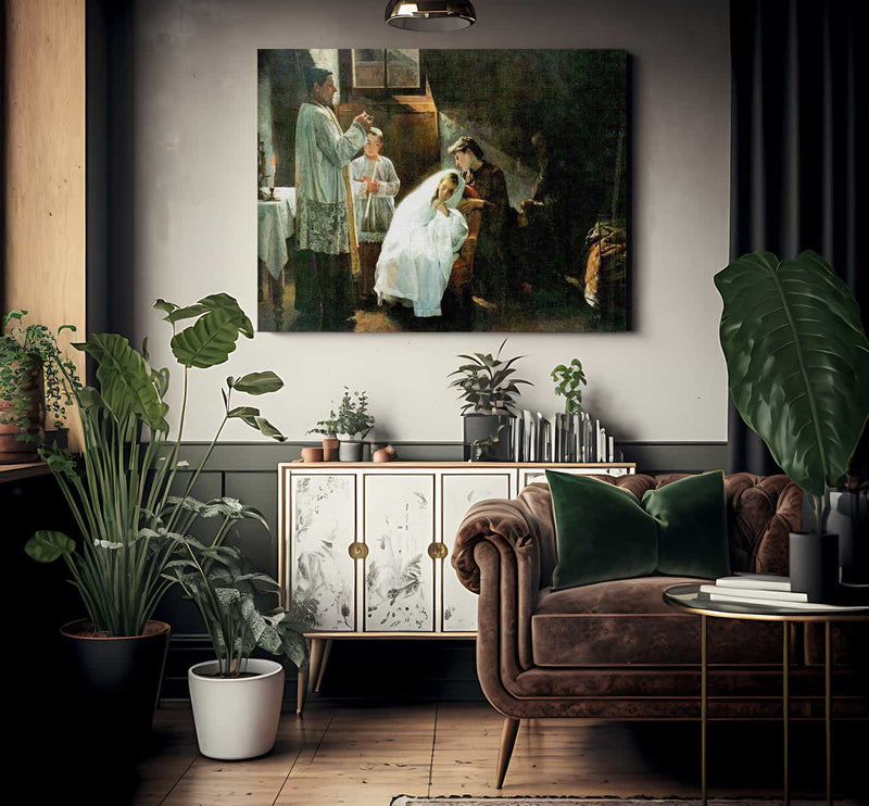 The First And Last Communion 1888 By Cristobal Rojas Poleo Fine Art Print
