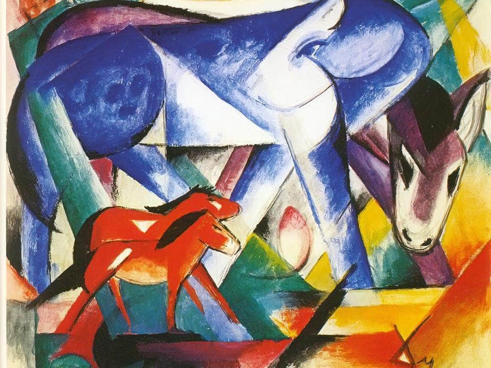 The First Animals By Franz Marc Fine Art Print