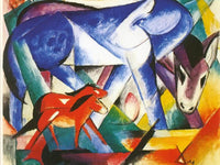 The First Animals By Franz Marc Fine Art Print