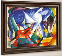 The First Animals By Franz Marc Fine Art Print