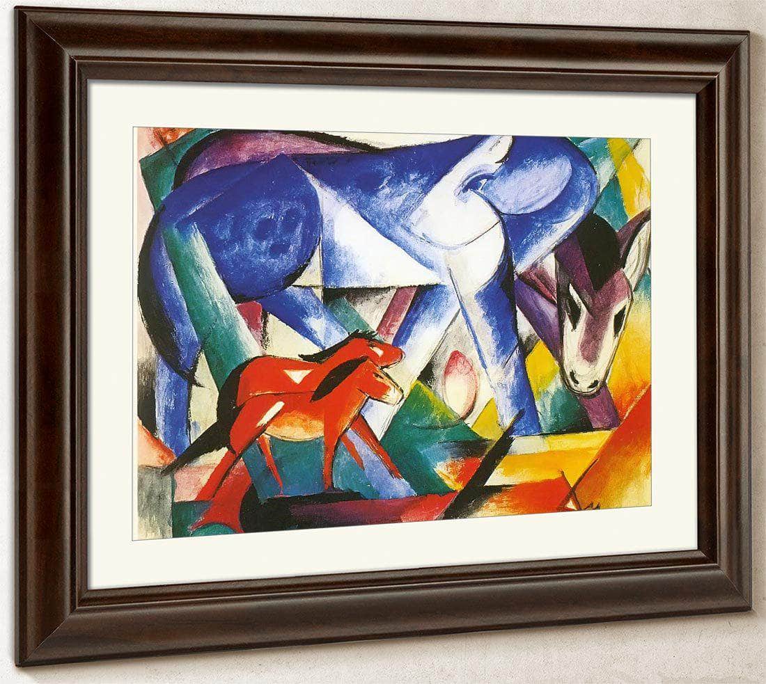 The First Animals By Franz Marc Fine Art Print