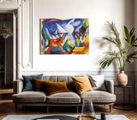 The First Animals By Franz Marc Fine Art Print