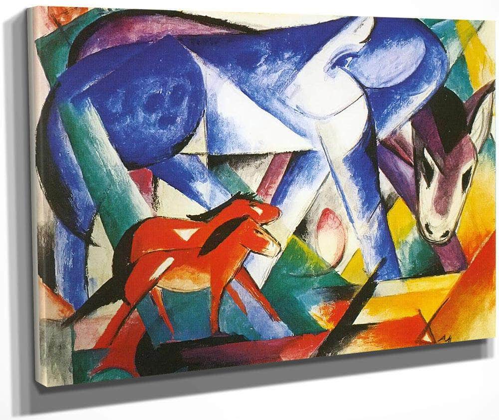 The First Animals By Franz Marc Fine Art Print