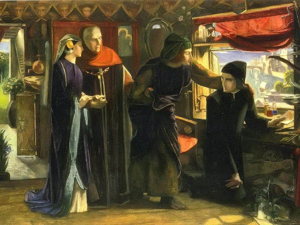 The First Anniversary Of The Death Of Beatrice By Dante Gabriel Rossetti Fine Art Print