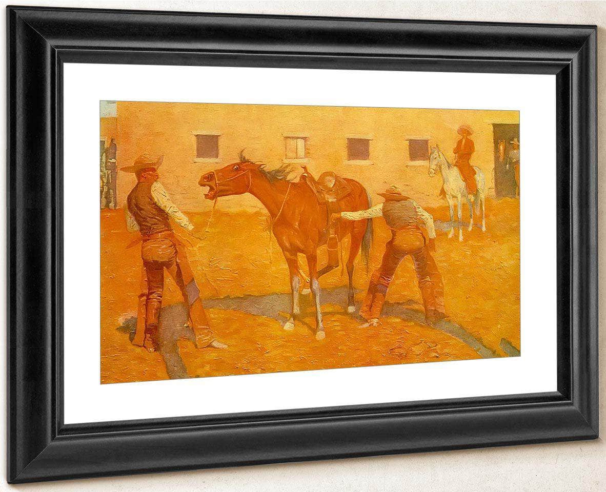 The First Lesson By Frederic Remington Fine Art Print