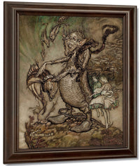 The Fish King And The Dog Fish 1904 By Arthur Rackham Fine Art Print