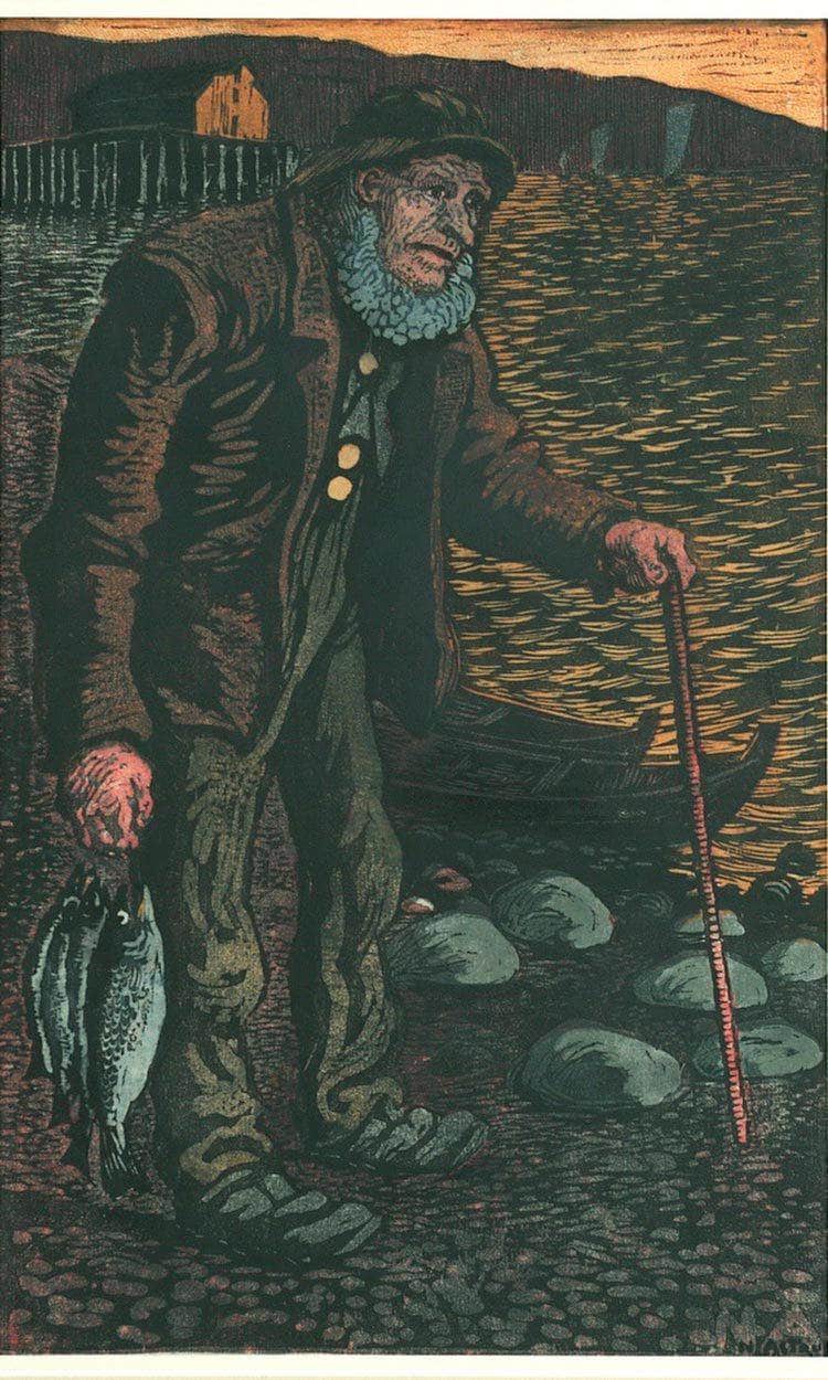 The Fisherman 2 By Nicolai Astrup Fine Art Print