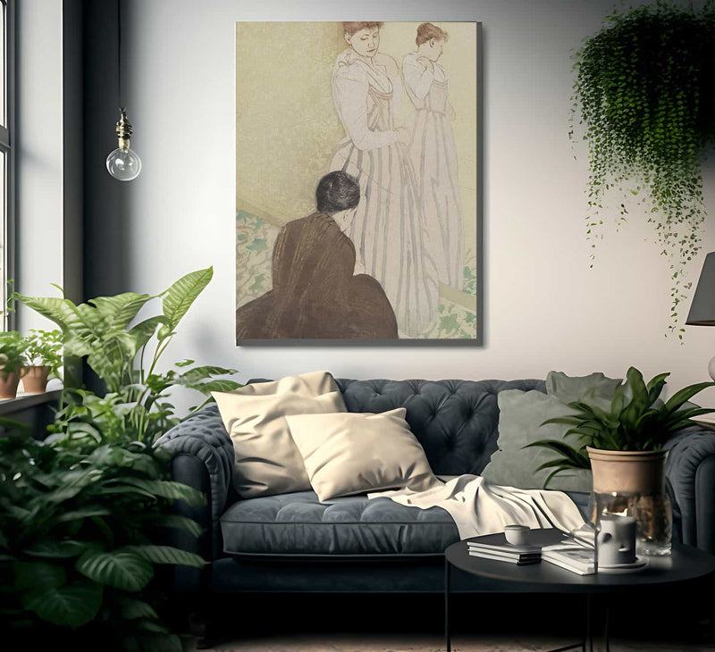 The Fitting By Mary Cassatt Fine Art Print