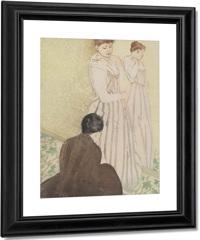 The Fitting By Mary Cassatt Fine Art Print